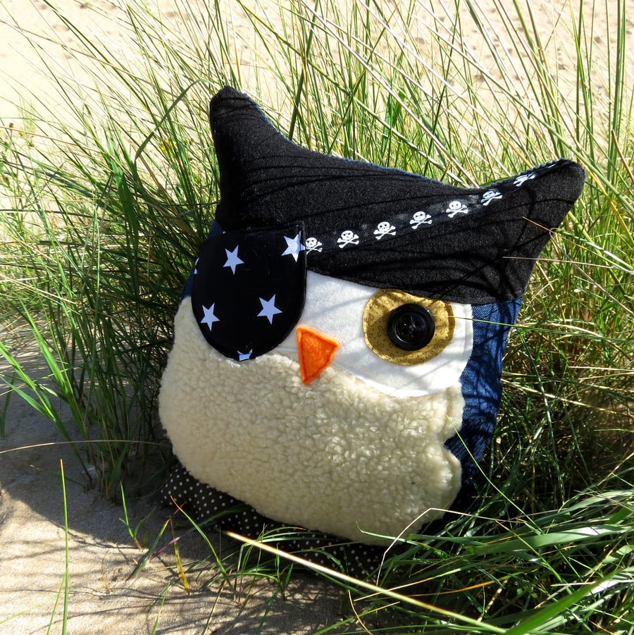 The bearded pirate.  A pirate owl cushion.  