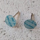 Upcycled Beer Can Stud Earrings