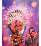 Surreal Cosmic Feminine Collage Art Pink Purple Bold Abstract Goddess Artwork