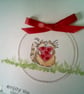 Cute cat with heart birthday card  - Image 1