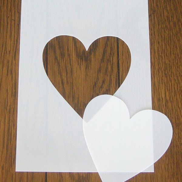 Heart Mask and Aperture Reusable Stencil 350 micron PP for Arts Crafts & DIY