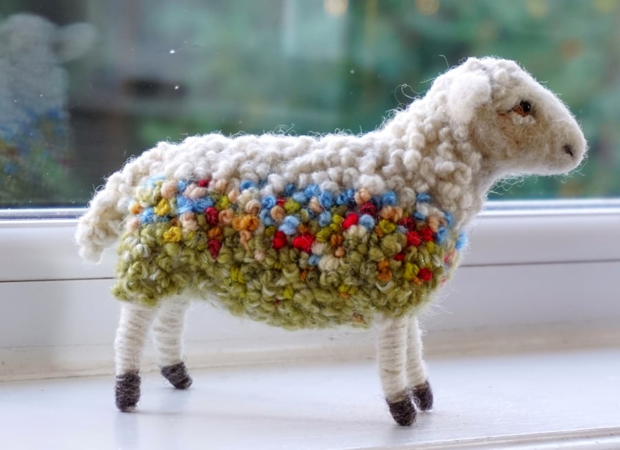 Needle Felted & Embroidered sheep