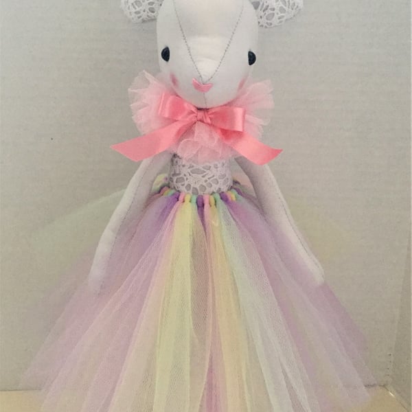 Ballerina Mouse with Tutu and Crown