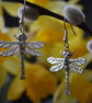 Dragonfly pewter earrings - Image 1