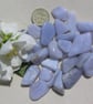 12 Blue Storm Agate Crystal Polished Tumblestones , Chakra, Reiki, Craft, Mosaic