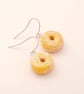 Donut Earrings handmade miniature food jewellery cute gift for her  - Image 1