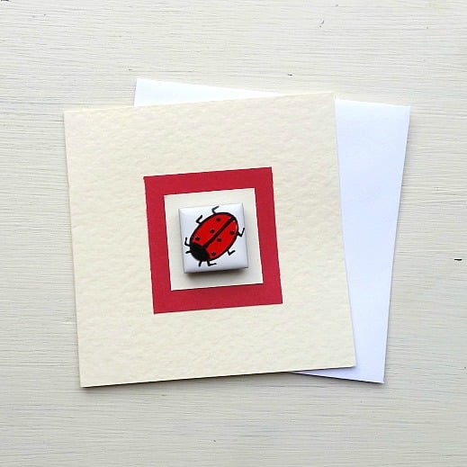 Ladybird Card, Birthday Card, Greeting Card, Blank Card, Children's Card, Magnet