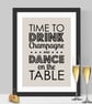 Time To Drink Champagne Print - Image 1