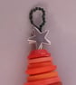 Orange Button Christmas Tree Decoration - Star Topper - Image 5