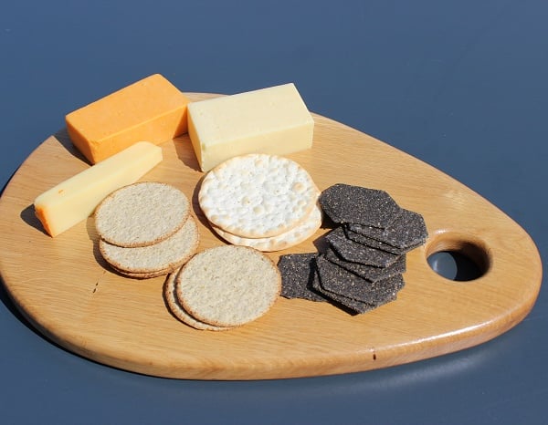 Egg (Ovoid) Shaped Beech Wood Cheese Board (WCB7)