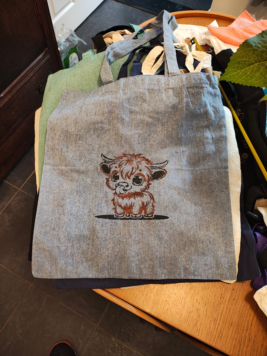 Hand painted tote bag 