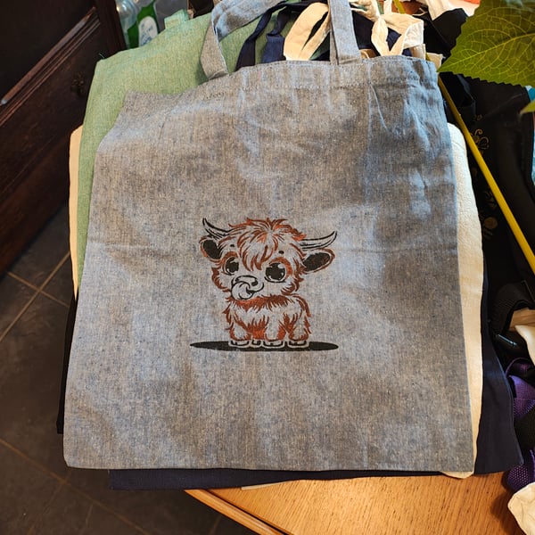 Hand painted tote bag 
