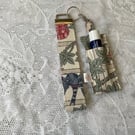 William Morris “Trellis” Wristlet or Key Fob and Chapstick Holder