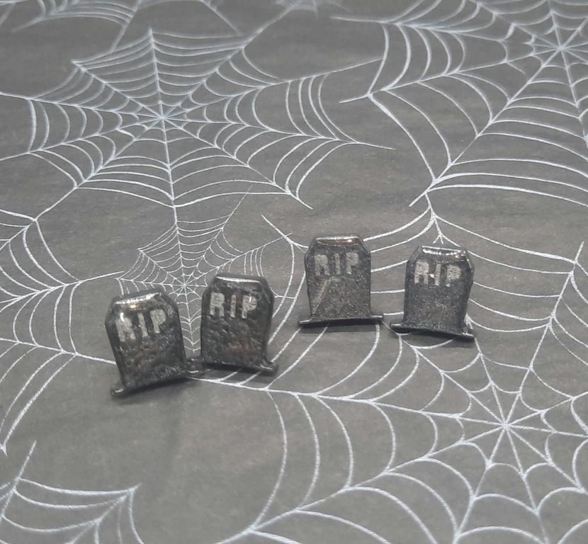 Small Gravestone Resin Stud Earrings