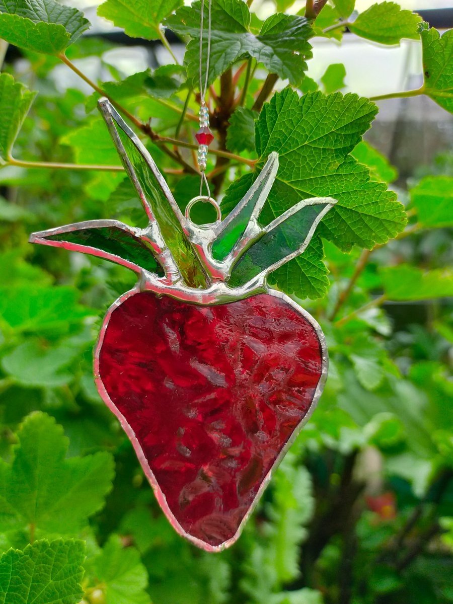 Stained Glass Strawberry Folksy