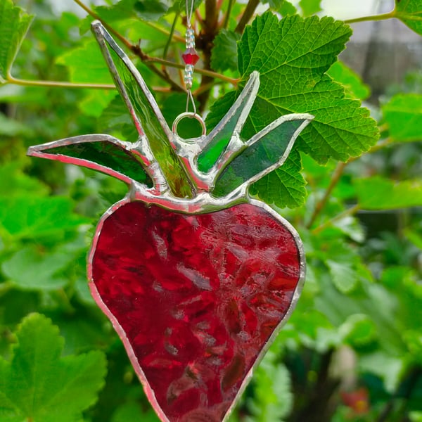 Stained Glass Strawberry - Folksy