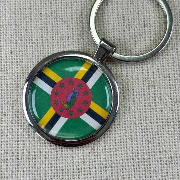Dominica Flag Keyring