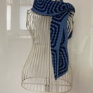 Crochet scarf made from cotton merino yarn
