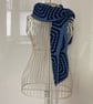 Crochet scarf made from cotton merino yarn