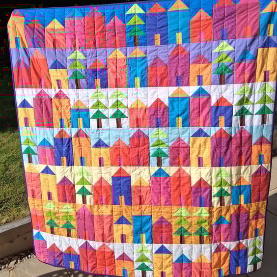 Summer Colours Patchwork Throw