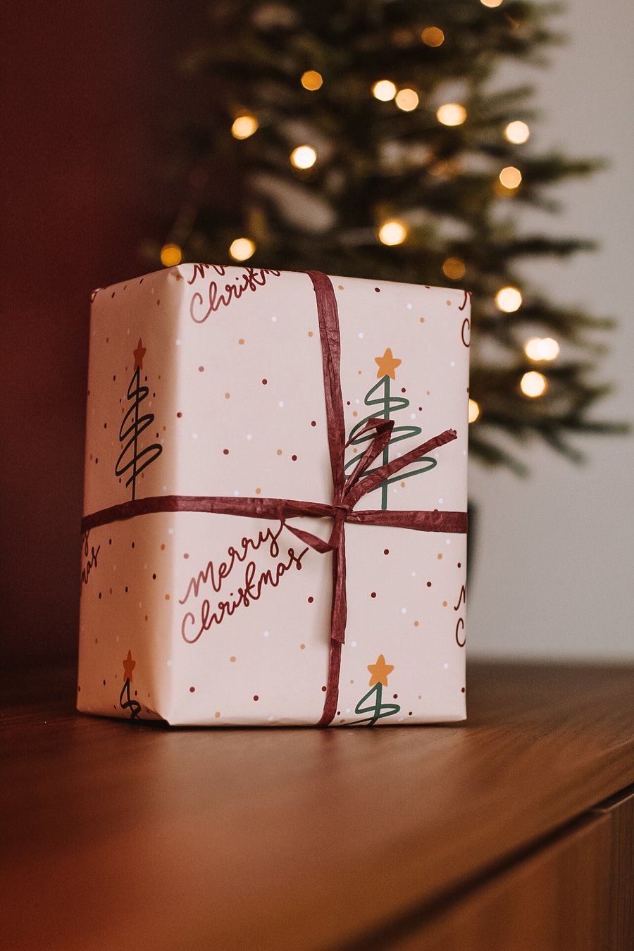 Merry Christmas Gift Wrap (2 Sheets)