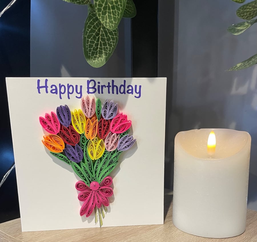 Stunning handmade quilled bouquet 