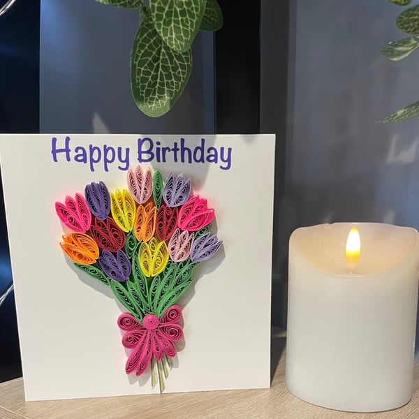 Stunning handmade quilled bouquet 