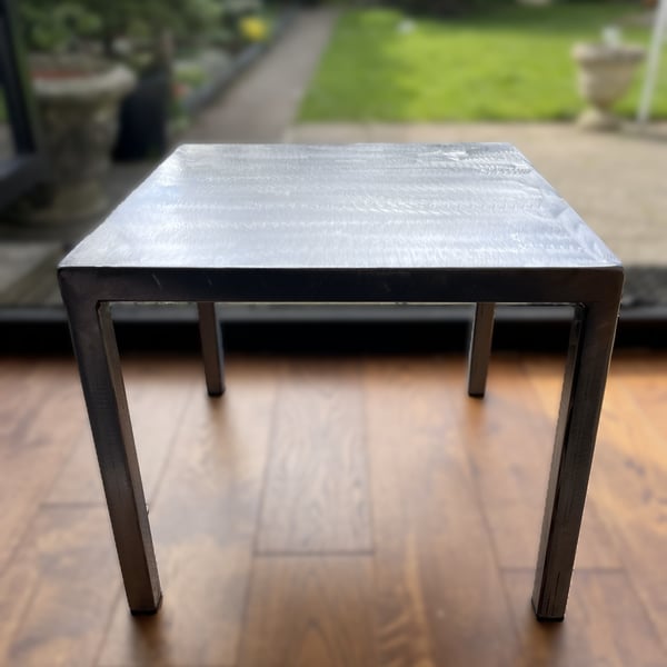 Simple, elegant, raw steel coffee table