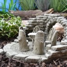 Allium Escape and Fairy Garden and Table & Chairs Set Garden Ornament