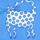 Blue cat card 