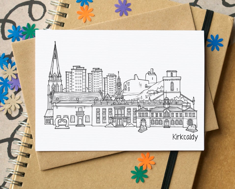 Kirkcaldy Skyline Greetings Card