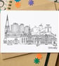 Kirkcaldy Skyline Greetings Card