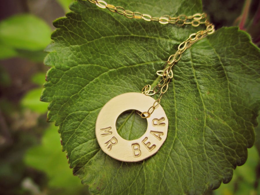 HALO - Sweet Gold-filled & 9 carat Gold word necklace, personalised for you
