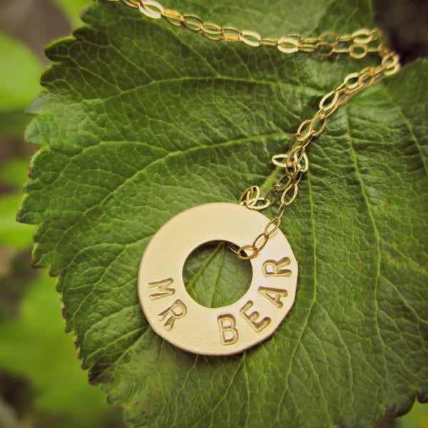 HALO - Sweet Gold-filled & 9 carat Gold word necklace, personalised for you