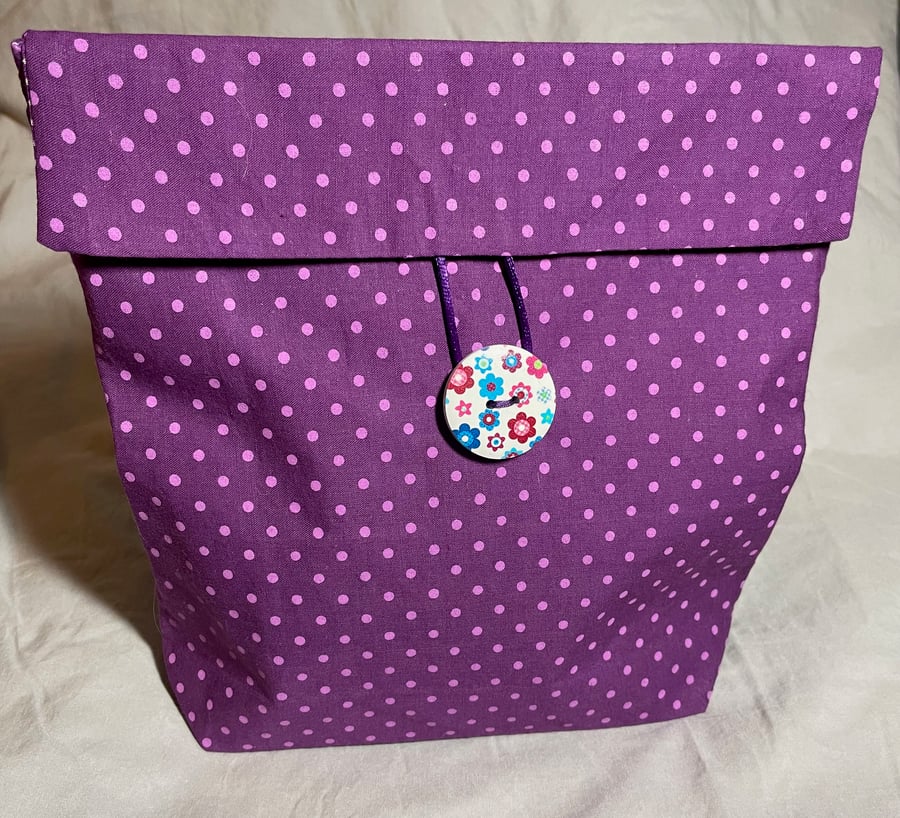 Fabric storage bag or gift bag, medium