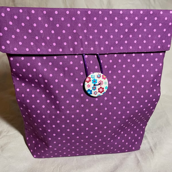 Fabric storage bag or gift bag, medium