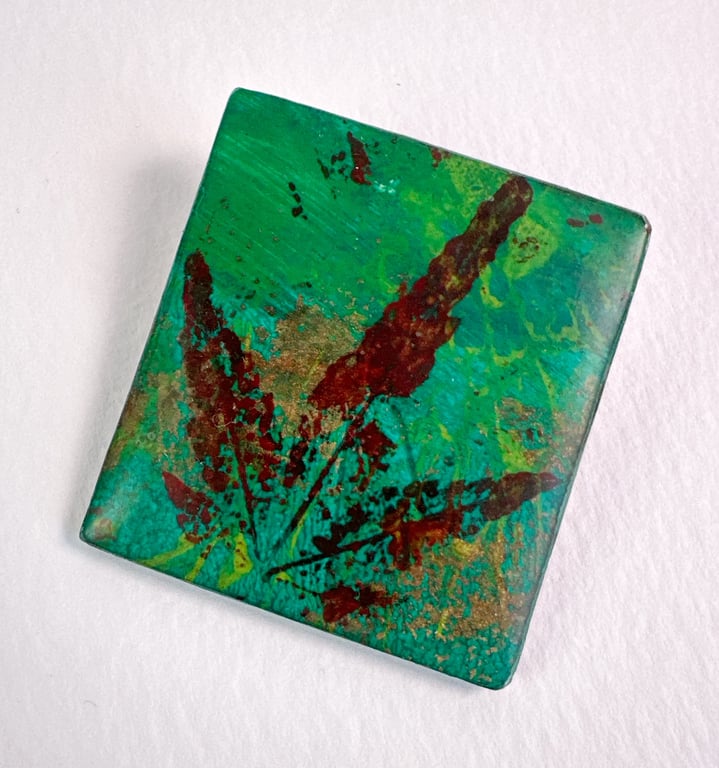 Red Japanese Maple Leaf Brooch