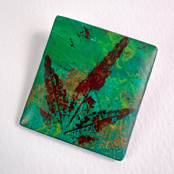 Red Japanese Maple Leaf Brooch