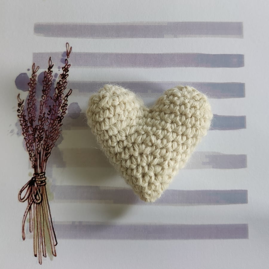 Crochet Heart Lavender Sachet