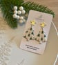 Christmas Tree Polymer Clay Earrings - Handmade Jewellery 