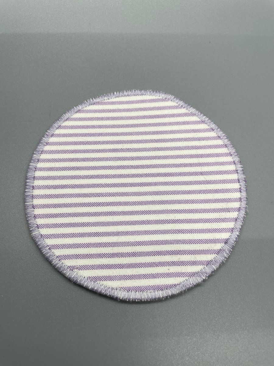 Lilac stripe fabric coaster