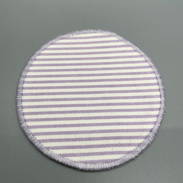 Lilac stripe fabric coaster