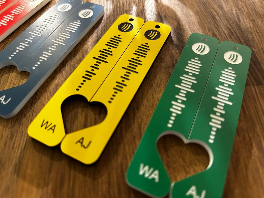 Wedding Song Spotify Code Keyring - 2 tags