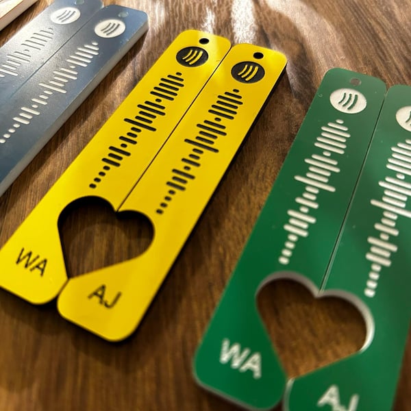 Wedding Song Spotify Code Keyring - 2 tags