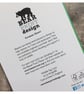 'Beaver' Wildlife Tag Card (includes charity donation) - Image 2