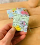 Tiny Concertina Sketchbook with Recycled Map Cover. Uk and Soviet Republic.