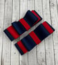 Navy and Red 3 inch Straight Bows on Clips (pair) - Image 1