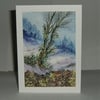 Original art hand painted greetings card (ref 186)
