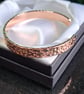Hammered Copper Bracelet, Pure Copper Bangle - Image 9