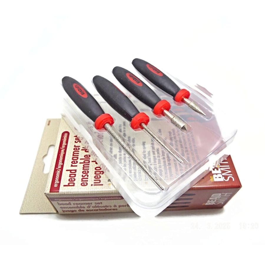 Bead Reamer Set, Diamond Tipped for Glass, Ceramic and Stone, Set of 4